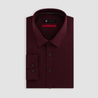 Chemise coton stretch bordeaux Malte"" - Izac