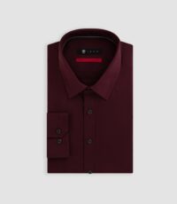 Chemise coton stretch bordeaux Malte"" - Izac