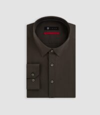 Chemise coton stretch kaki foncé Malte"" - Izac