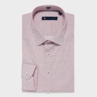 Chemise micro motif rose - Izac