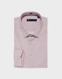 Chemise micro motif rose - Izac