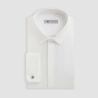 Chemise satin mixte slim blanche Satinmixteslim"" - Izac