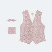 Gilet cérémonie motif rouge Xander"" - Izac