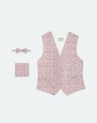 Gilet cérémonie motif rouge Xander"" - Izac