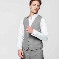 Gilet ville tweed gris clair - Izac