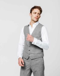 Gilet ville tweed gris clair - Izac