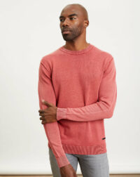 PULL COL ROND VINTAGE ROSE - Izac