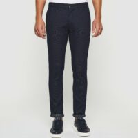 Pantalon casual slim marine Perrebi"" - Izac