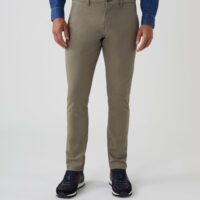 Pantalon chino kaki clair Macadamia"" - Izac