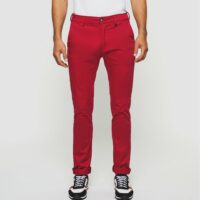 Pantalon chino satin rouge Panama"" - Izac