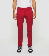 Pantalon chino satin rouge Panama"" - Izac