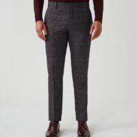 Pantalon ville Prince de Galles marron Gvisuel"" - Izac