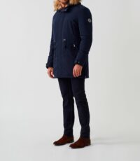 Parka longue avec capuche amovible marine Fahrenheit"" - Izac