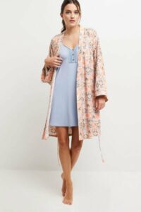 KIMONO IMPRIME MULTICO ROSE - RougeGorge