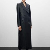 Manteau cuir double boutonnage - Mango