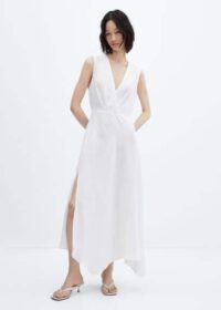 Robe asymétrique ouverture latérale - Mango