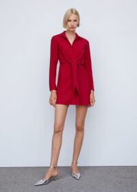 Robe chemise détail nœud - Mango