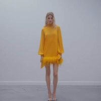 Robe semi-transparente plumes - Mango