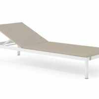 Bain de soleil inclinable en aluminium et tissu - Bivaq