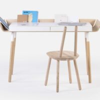 Bureau en bois avec tiroirs pour pc - Emko