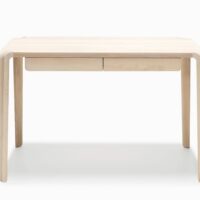 Bureau rectangulaire en bois massif avec tiroirs - Goes