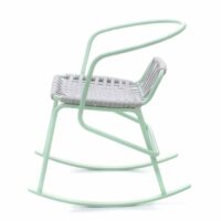 Chaise à bascule de jardin en corde avec accoudoirs - Garda Furniture