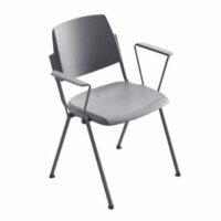 Chaise d'accueil empilable avec accoudoirs - Ibebi