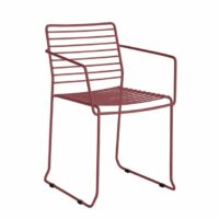 Chaise de jardin en acier galvanisé avec accoudoirs - Isimar