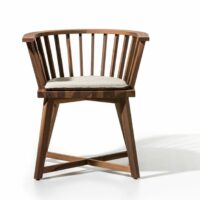 Chaise en bois avec accoudoirs - Gervasoni