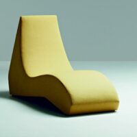 Chaise longue rembourrée en cuir - La Cividina