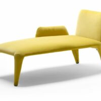 Chaise longue rembourrée en tissu - Epònimo