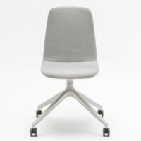 Chaise pivotante en tissu à roulettes avec chevalet - Mdd