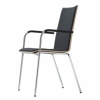 Chaise rembourrée empilable avec accoudoirs - Thonet