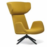 Fauteuil à oreilles pivotant avec repose-tête - La Cividina