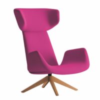 Fauteuil à oreilles pivotant avec repose-tête - La Cividina