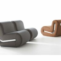 Fauteuil composable rembourré en tissu - B-Line