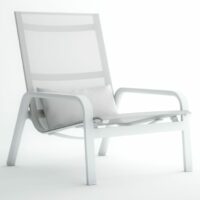 Fauteuil de jardin en Batyline® avec accoudoirs avec dossier haut - Gandiablasco