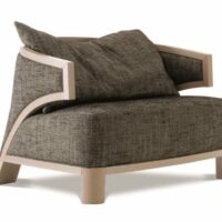 Fauteuil en tissu avec accoudoirs - Costantini Pietro