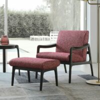 Fauteuil en tissu avec accoudoirs - Cts Salotti