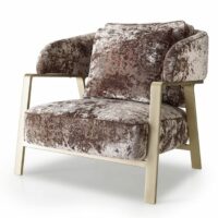 Fauteuil en tissu avec accoudoirs - Grilli