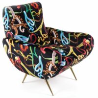 Fauteuil en tissu avec accoudoirs - Seletti