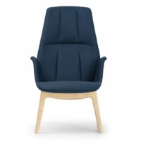 Fauteuil en tissu avec dossier haut - True Design