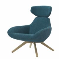 Fauteuil en tissu avec repose-tête - Alma Design