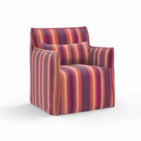 Fauteuil en tissu avec revêtement amovible - Momenti