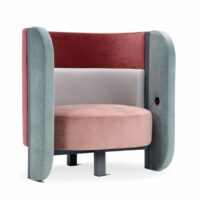 Fauteuil en velours - Adrenalina