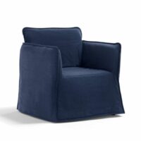 Fauteuil lit en tissu avec revêtement amovible avec accoudoirs - Dienne Salotti