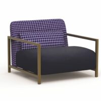 Fauteuil modulable en tissu avec accoudoirs - Momenti