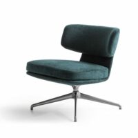 Fauteuil pivotant en tissu - Molteni & C.