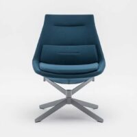 Fauteuil pivotant en tissu avec chevalet - Mdd