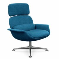 Fauteuil pivotant en tissu avec dossier haut - Knoll